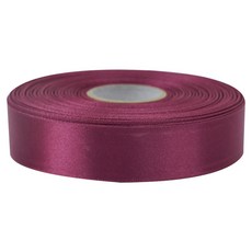 유광 단면 공단 리본 25mm, 45 와인, 1개, 45m
