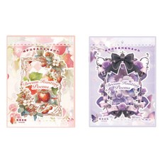 올리브파티 드림캐쳐 홀로그램 스티커 카드지 배경지 빈티지 감성 다꾸 35매 x 2종 세트, 레드, 퍼플, 1세트