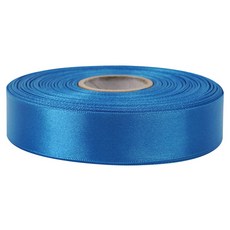 유광 단면 공단 리본 25mm, 20 청색, 1개, 45m