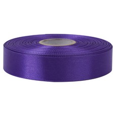 유광 단면 공단 리본 25mm, 17 진보라, 1개, 45m