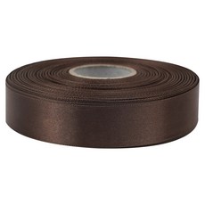 유광 단면 공단 리본 25mm, 09 진밤색, 1개, 45m