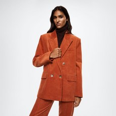 MANGO 여성용 헤일리 블레이저 면 자켓 37086706