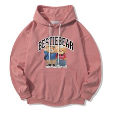 ILLUSO 男女通用 特殊雙面棉 標準款 Bestie Bear 連帽T恤