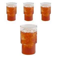 MAKA 耐熱積木杯 390ML BL-02, 4個, 單一顏色