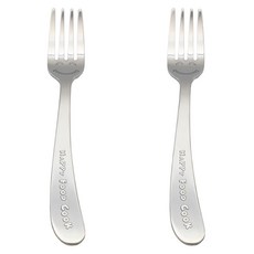 윌리브 아동용 해피스마일 포크, 실버, 단품, 2개
