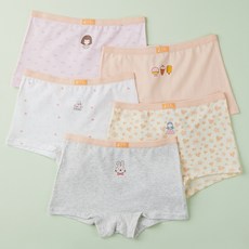 ETX JUST Scocs 女童學生四角平口內褲5件組