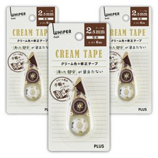 PLUS 普樂士 Whiper Petit 奶油修正帶 WH-812Y 2.5mm, 3個, 棕色
