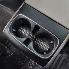 INSTALL Kia The New Carnival 第四代 小改款 2024年式 3D金屬中控台內裝飾條, 碳金屬, 杯架