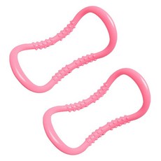 平衡指壓顆粒型瑜珈環, 粉色, 2個