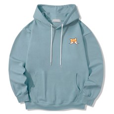 ILLUSO 男女通用 Logo 柴犬柔軟特級雙面連帽T恤