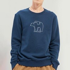 엠씨티 문컬렉션 남녀공용 특양면 북극곰 캐릭터 맨투맨