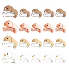 ReadyBox 動物屁股造型桌角防撞墊 4款 各5入組, 白色、米色、粉紅色、棕色, 1組