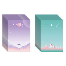 SECOND MANSION A5 6孔活頁補充內頁 月光星空紫 + 璀璨獨角獸套組, 1套