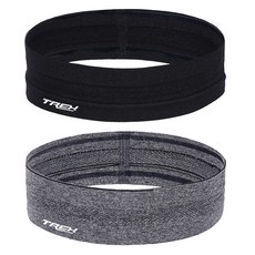 TREX 運動髮帶, 2個, 黑色, 灰色