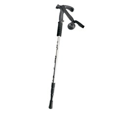 Mabso Shop Pro 3段式減震健行T字型折疊登山杖 RK2034, 銀色, 1個