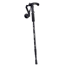 맙소샵 프로 3단 충격흡수 하이킹 T자 접이식 등산스틱 RK2034, 블랙, 1개