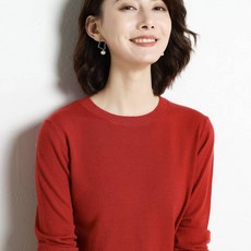 엘쏘 여성용 부드러운 비스코스 윌스 보들 라운드 니트