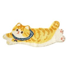 GILGRI 可愛動物地墊 02 起司貓, 1個, 混合色