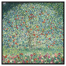 超薄畫框 古斯塔夫·克林姆 名畫系列 蘋果樹, 黑色