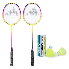 Adidas Spieler E Light 羽球拍 MB0178 2入 + Yonex Mavis 200 羽球套組, 1套, 球拍(MB0178)