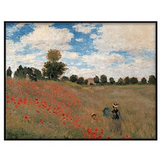 아트마트 클로드 모네 울트라 슬림 액자 9 Poppies Near Argenteuil, 블랙