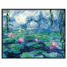 ARTMART 克勞德·莫內 超薄畫框 10 睡蓮, 黑色