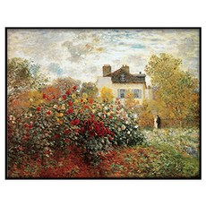 Artmart 克勞德·莫內 超薄畫框 1 The artist garden in argenteuil, 黑色