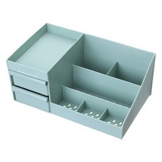 메이크마인 대용량 심플 화장품 필기도구 다용도 정리대 트레이, 민트, 1개