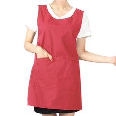 SF Fashion 可調式肩帶連身裙式圍裙 SFWAE216, 1個, 深粉紅色