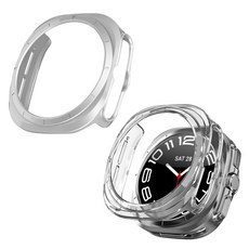 스토리링크 하드 커버 케이스 2종 세트, 투명, 실버, 1세트