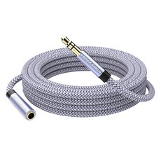 SPACE SHIELD 3.5mm 3極 AUX 立體聲耳機音源延長線, 1個, 灰色, 3m