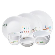 코렐 원형 4인 식기세트 16p, 이지위켄드, 식기 6종, 1세트