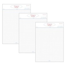 마넷 노트패드 B5 세로형, 레코드(블루코랄), 3개