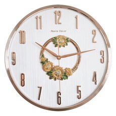 MarieDecor 向日葵花飾掛鐘, 金色