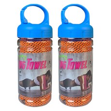 메이크마인 스포츠 아이스 쿨타올, 오렌지, 2개