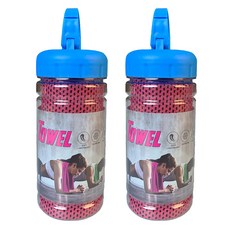 메이크마인 스포츠 아이스 쿨타올, 핑크, 2개