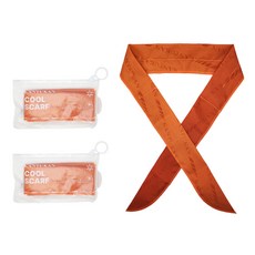 Kantukan 涼感圍巾 3入, 橘色, 3個