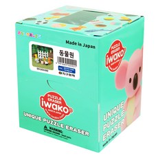 Iwako 地球化學 地球 拼圖橡皮擦 60入組, 1套, 動物園