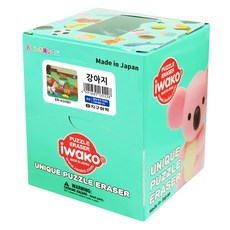 Iwako 地球化學 地球 拼圖橡皮擦 60入組, 1套, 小狗