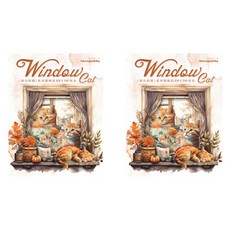 올리브파티 창가의고양이 감성 빈티지 다꾸 스티커 30p 세트, 2세트, 오렌지