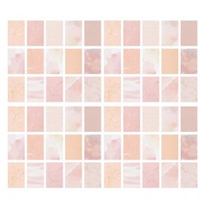 OLIVEPARTY Daily Life 感性復古手帳裝飾背景便條紙組, 粉紅色, 2套, 30張