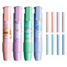 YUMS角色彩色自動橡皮擦替換芯 8入+4種組, 混色, 1組