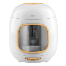 deLi 得力 鵝卵石自動削鉛筆機 CH13, 1個, 白色