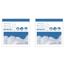 OLIVEPARTY 時間風景 復古 照片 明信片 手帳裝飾 感性 貼紙書 套組, 藍色, 2套