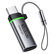 Mcdodo 麥多多 自動斷電 8-pin轉Type-C轉接頭, 灰色 (OT-6010)