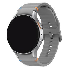 SPACE SHIELD Galaxy Watch 兼容 翼型 Street Edge 矽膠錶帶 20mm, 1個, 深灰色