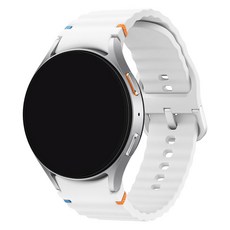 SPACE SHIELD Galaxy Watch 相容翼型街頭風矽膠錶帶 20mm, 白色, 1個