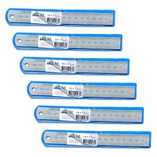 쁘띠팬시 스틸자 15cm, 혼합색상, 6개