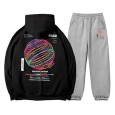 엠씨티 남녀공용 오로라 조거 스웨트 오버핏 상하의 세트