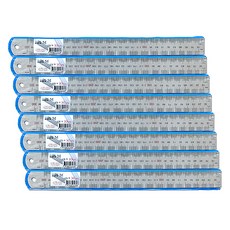 쁘띠팬시 스틸자 30cm, 혼합색상, 8개